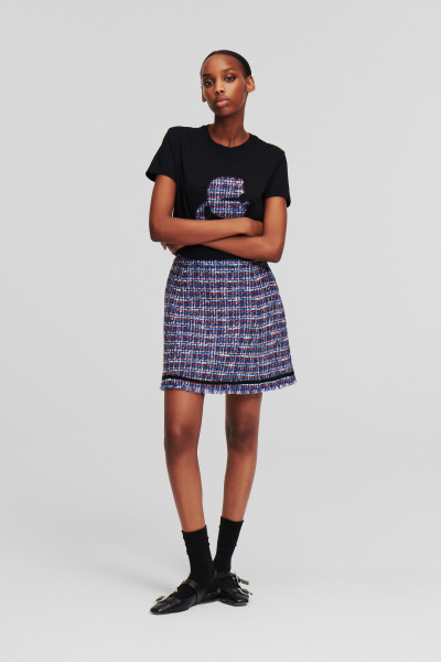SUKŇA KARL LAGERFELD BOUCLE SKIRT - Fotografia č. 4