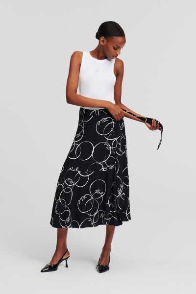 SZOKNYA KARL LAGERFELD PRINTED WRAP SKIRT - Kép 1
