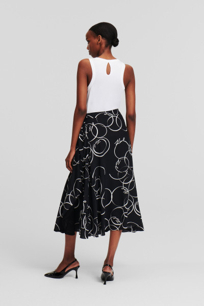 SZOKNYA KARL LAGERFELD PRINTED WRAP SKIRT - Kép 2