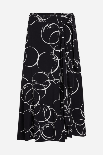 SZOKNYA KARL LAGERFELD PRINTED WRAP SKIRT - Kép 5