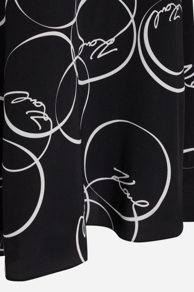 SZOKNYA KARL LAGERFELD PRINTED WRAP SKIRT - Kép 7