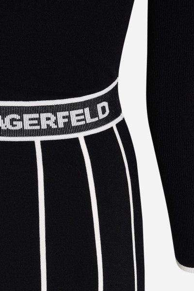 RUHA KARL LAGERFELD LSLV LOGO KNIT DRESS - Kép 8