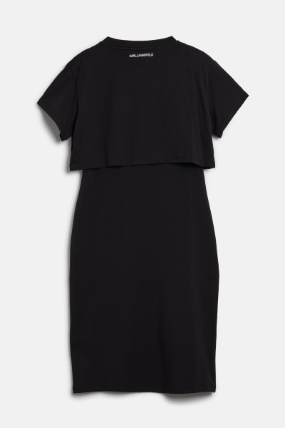 ŠATY KARL LAGERFELD SEASONAL LOGO JERSEY DRESS - Fotografie č. 2