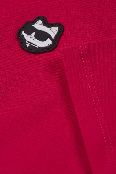 ŠATY KARL LAGERFELD IKONIK 2.0 PATCH T-SHIRT DRESS - Fotografie č. 3