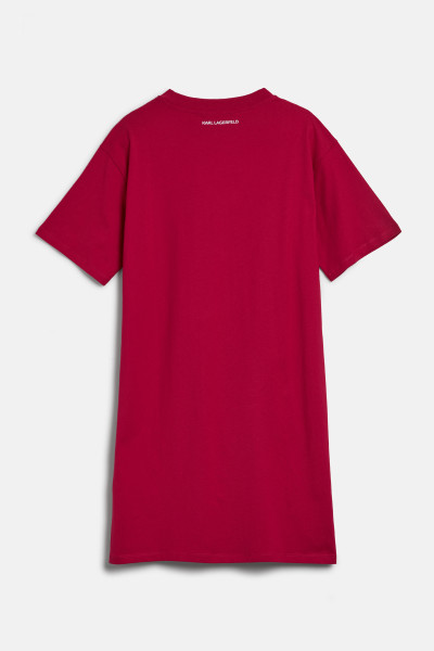 ŠATY KARL LAGERFELD IKONIK 2.0 PATCH T-SHIRT DRESS - Fotografie č. 2