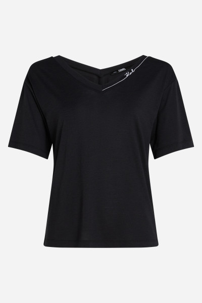 TRIČKO KARL LAGERFELD KARL SIGNATURE V-NECK T-SHIRT - Fotografie č. 5