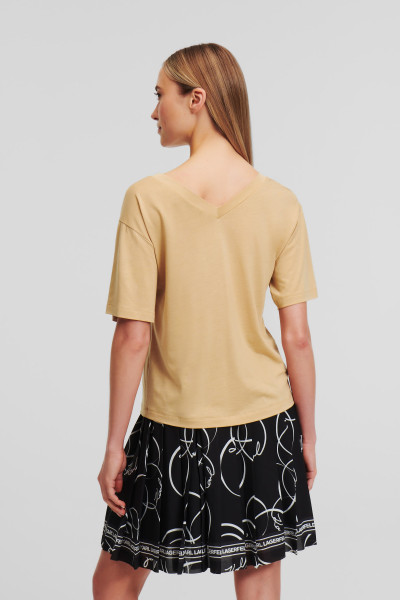 TRIČKO KARL LAGERFELD KARL SIGNATURE V-NECK T-SHIRT - Fotografie č. 3