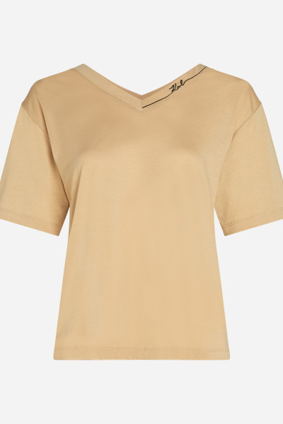 TRIČKO KARL LAGERFELD KARL SIGNATURE V-NECK T-SHIRT - Fotografie č. 5