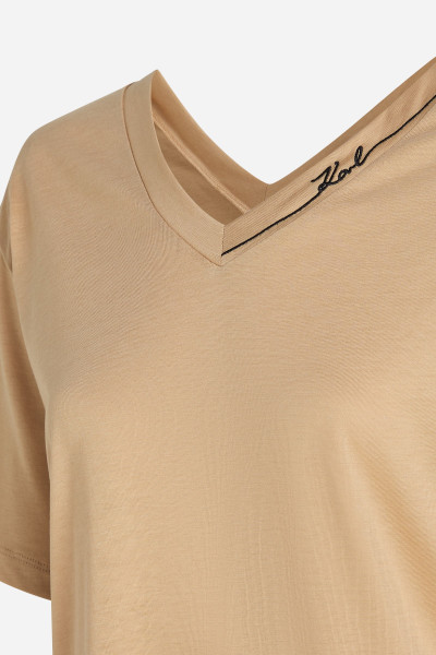 TRIČKO KARL LAGERFELD KARL SIGNATURE V-NECK T-SHIRT - Fotografie č. 7
