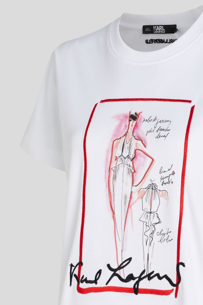 PÓLÓ KARL LAGERFELD ARCHIVE T-SHIRT - Kép 4