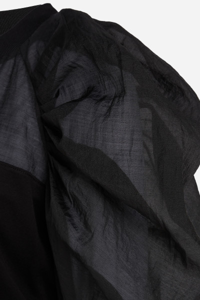 MIKINA KARL LAGERFELD ORGANZA SLEEVE SWEATSHIRT - Fotografie č. 8