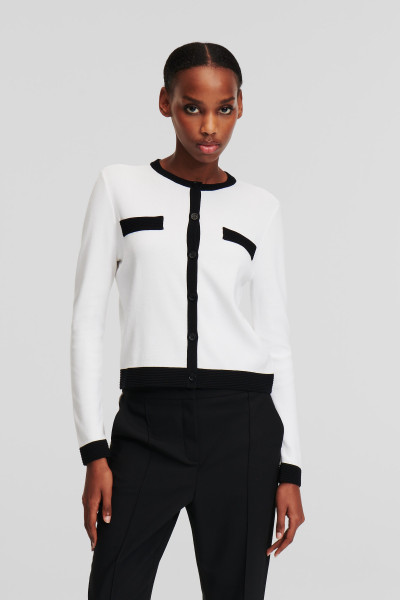 KARDIGAN KARL LAGERFELD CLASSIC LSLV CARDIGAN - Fotografie č. 1