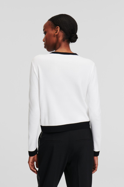 KARDIGAN KARL LAGERFELD CLASSIC LSLV CARDIGAN - Fotografie č. 3