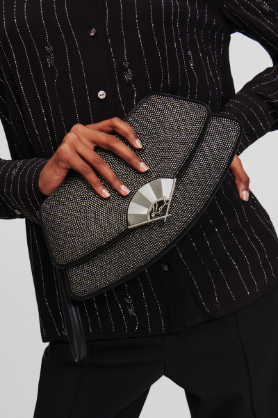 KABELKA KARL LAGERFELD K/ARCHIVE FAN CLUTCH RHIN - Fotografie č. 4