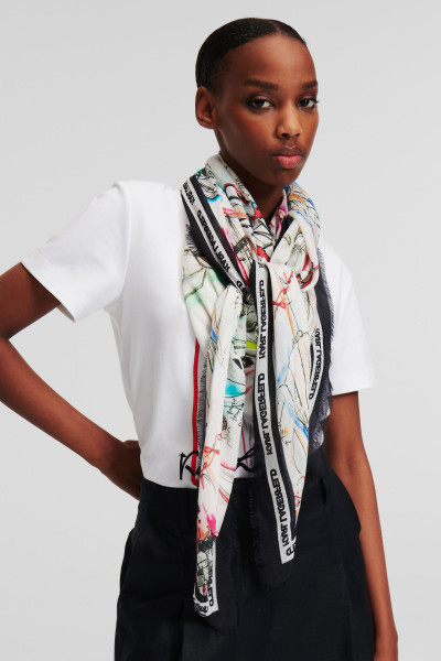 SÁL KARL LAGERFELD KARL SERIES MODAL SCARF - Kép 3
