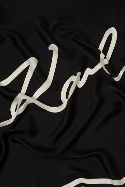 ŠÁTEK KARL LAGERFELD K/SIGNATURE SILK SCARF - Fotografie č. 4