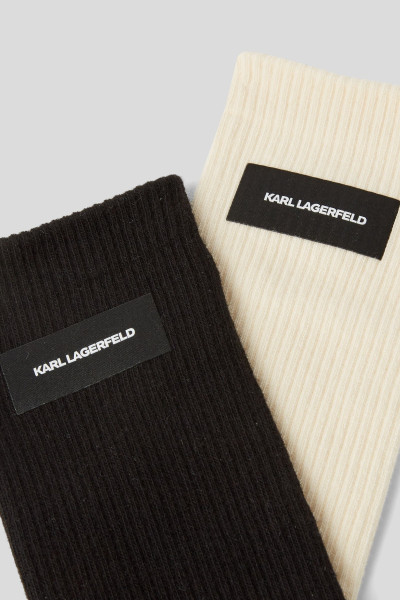 PONOŽKY KARL LAGERFELD K/ESSENTIAL LOGO 2 PACK SOCKS - Fotografia č. 3