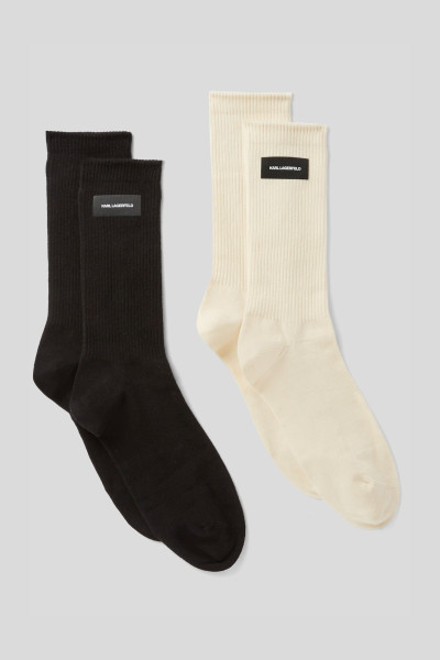 PONOŽKY KARL LAGERFELD K/ESSENTIAL LOGO 2 PACK SOCKS - Fotografia č. 4