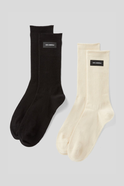 PONOŽKY KARL LAGERFELD K/ESSENTIAL LOGO 2 PACK SOCKS - Fotografia č. 1