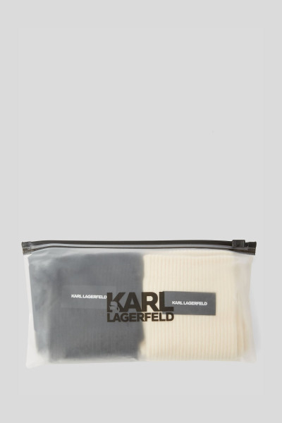 PONOŽKY KARL LAGERFELD K/ESSENTIAL LOGO 2 PACK SOCKS - Fotografia č. 2