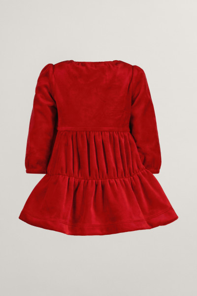ŠATY GANT TIERED VELOUR DRESS - Fotografie č. 2
