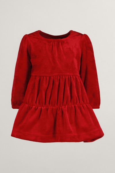 ŠATY GANT TIERED VELOUR DRESS - Fotografie č. 1