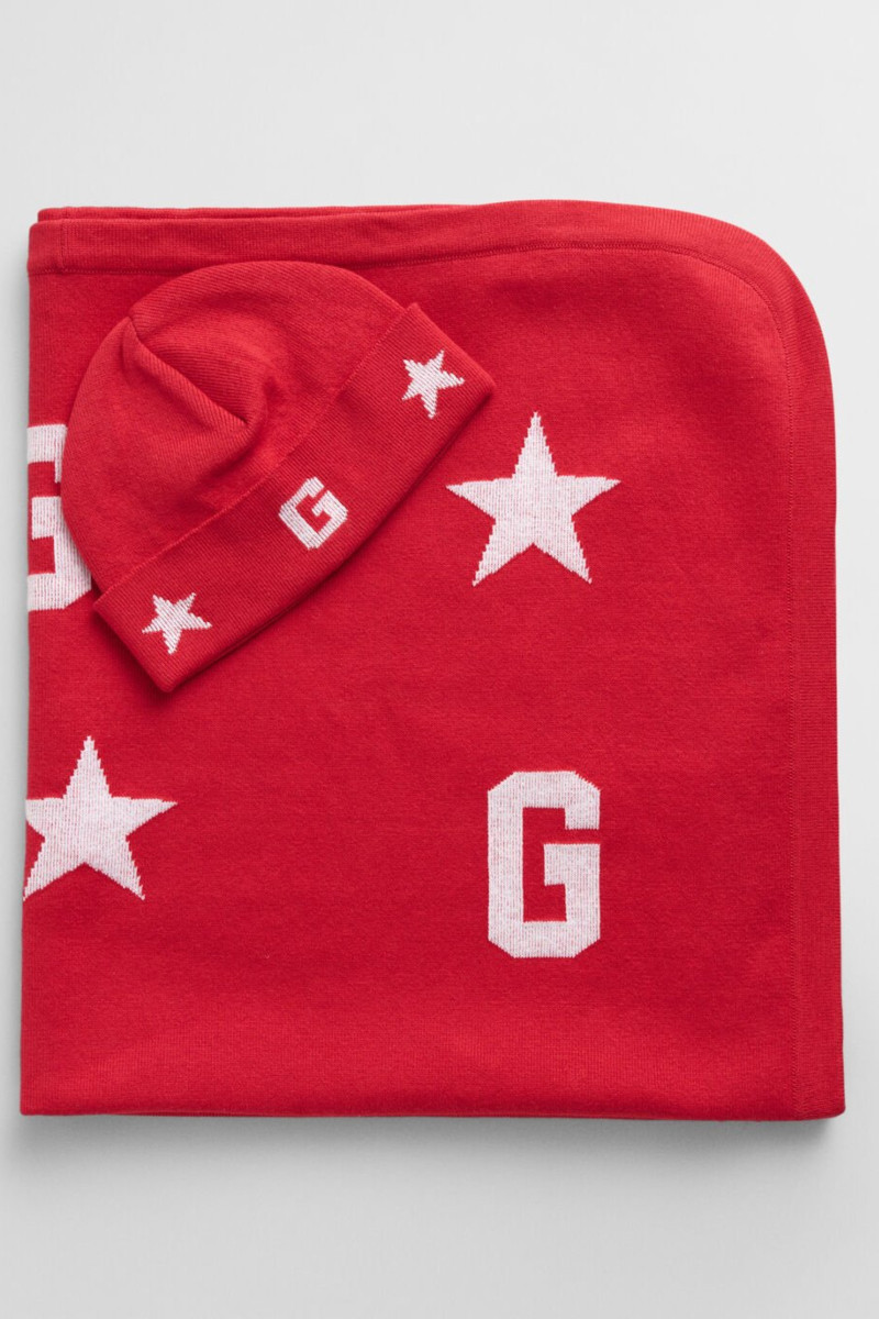 DĚTSKÝ SET GANT BLANKET BEANIE GIFT SET RUBY RED