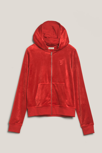 MIKINA GANT VELOUR ZIP HOODIE - Fotografia č. 1