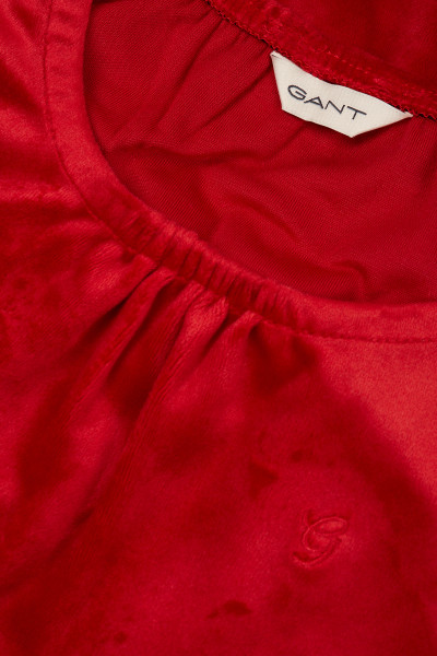 ŠATY GANT VELOUR TIERED DRESS - Fotografia č. 3