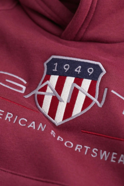 MIKINA GANT ARCHIVE SHIELD RAGLAN HOODIE - Fotografia č. 2