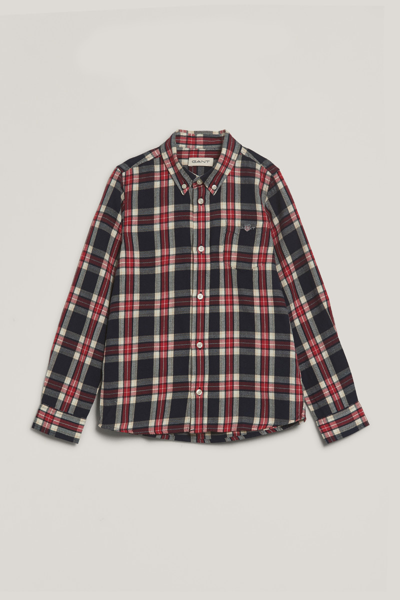 KOŠILE GANT CHECKED FLANNEL BD SHIRT EVENING BLUE