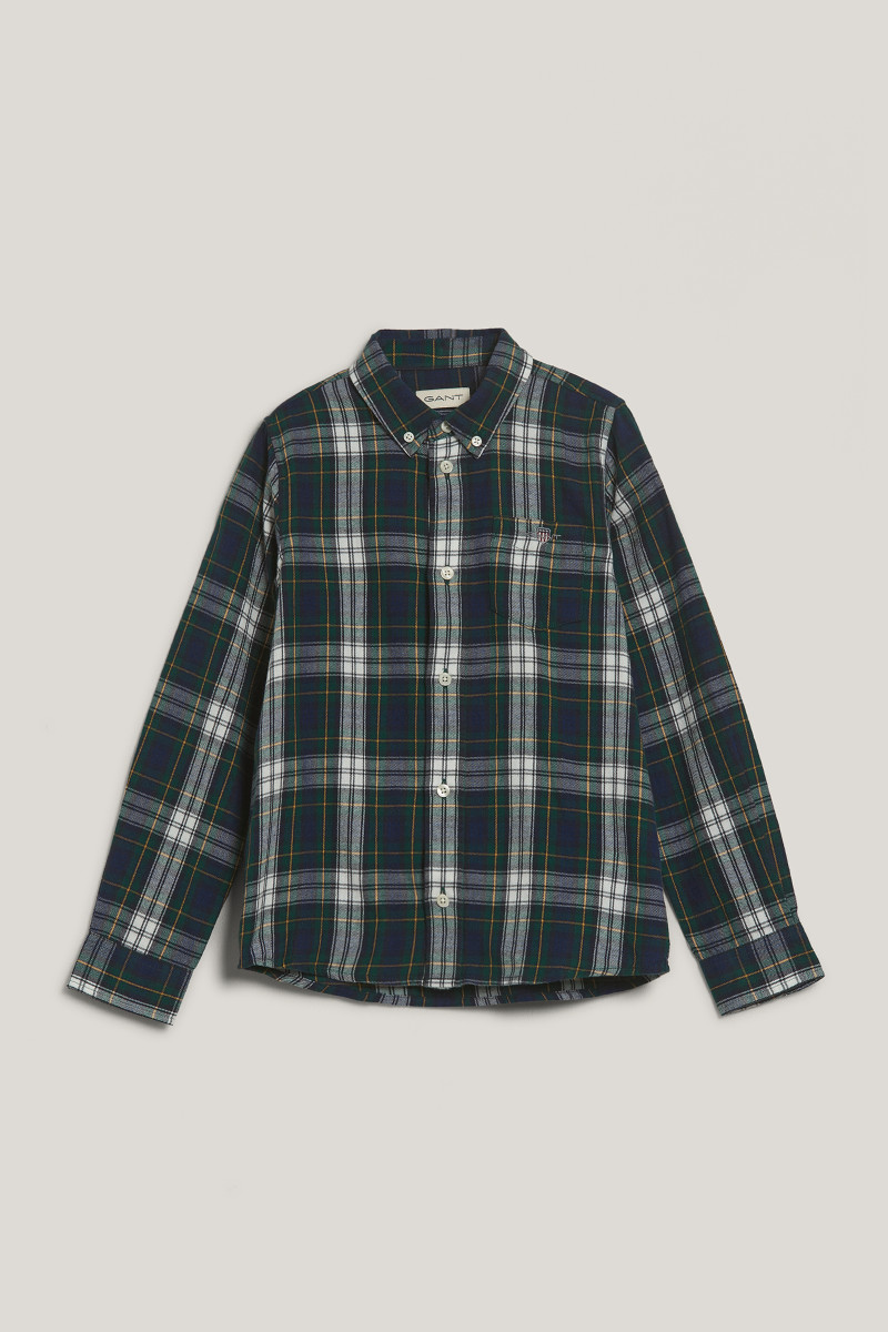 KOŠILE GANT CHECKED FLANNEL BD SHIRT NAVY