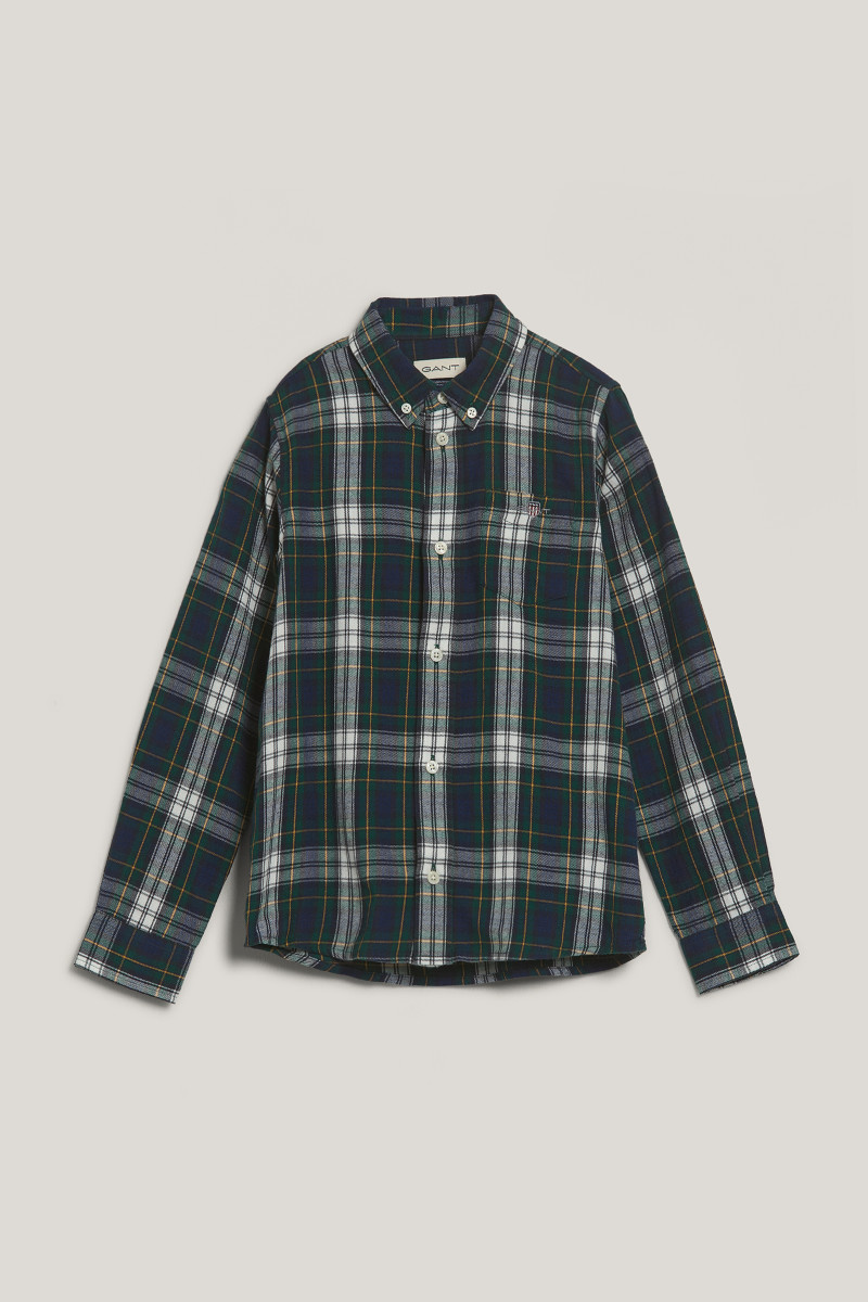 KOŠILE GANT CHECKED FLANNEL BD SHIRT NAVY