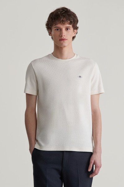 TRIČKO GANT TEXTURED SS TSHIRT - Fotografie č. 1