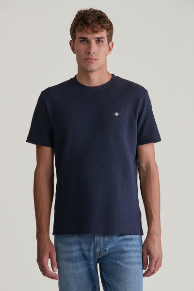 TRIČKO GANT TEXTURED SS TSHIRT - Fotografie č. 1