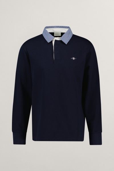 PÓLÓ GANT REG CHAMBRAY HEAVY RUGGER - Kép 1