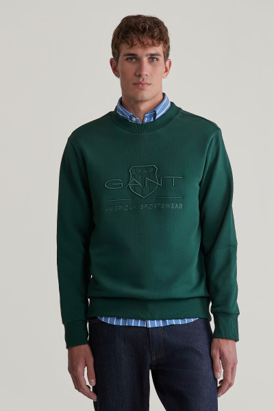 MIKINA GANT REG TONAL SHIELD C-NECK SWEAT - Fotografia č. 1