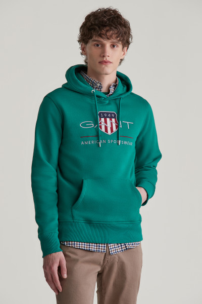 MIKINA GANT REG ARCHIVE SHIELD HOODIE - Fotografia č. 1