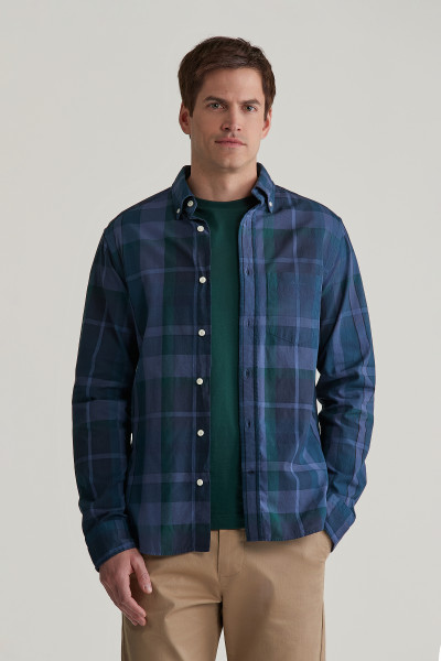 KOŠILE GANT REG GMNT DYED CHECK SHIRT - Fotografie č. 1