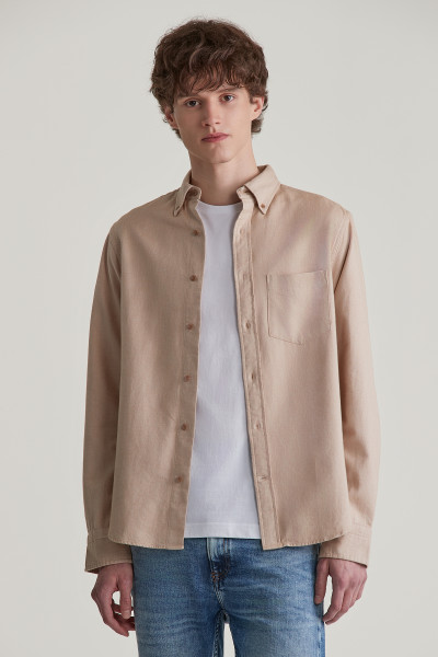 KOŠILE GANT REG HERRINGBONE FLANNEL SHIRT - Fotografie č. 1