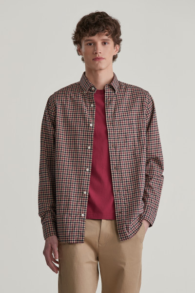 KOŠILE GANT REG LIGHT TWILL GINGHAM SHIRT - Fotografie č. 1