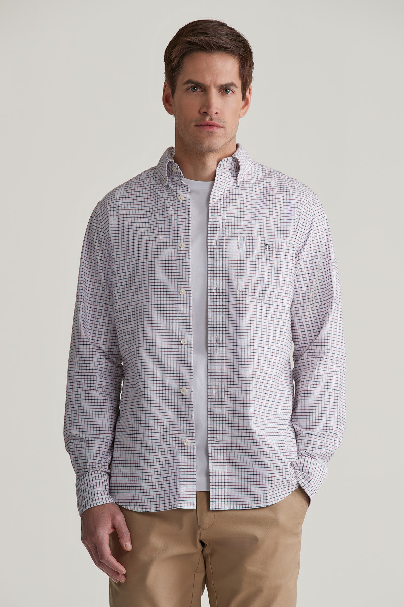 KOŠEĽA GANT REG OXFORD TATTERSALL SHIRT IRON RED