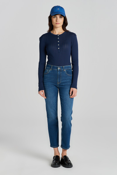 DŽÍNSY GANT CROPPED SLIM JEANS - Fotografia č. 1