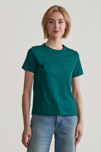 TRIČKO GANT REG TONAL SHIELD SS T-SHIRT - Fotografia č. 1