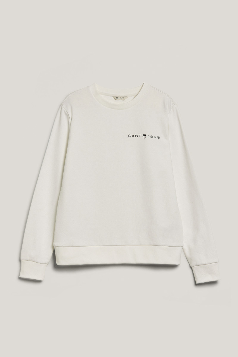 MIKINA GANT REG PRINTED GRAPHIC C-NECK EGGSHELL