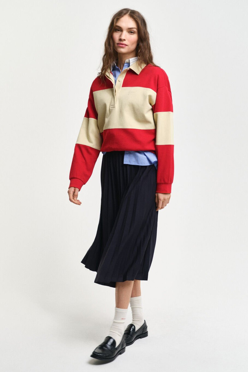 E-shop SUKNĚ GANT JERSEY PLEATED SKIRT EVENING BLUE