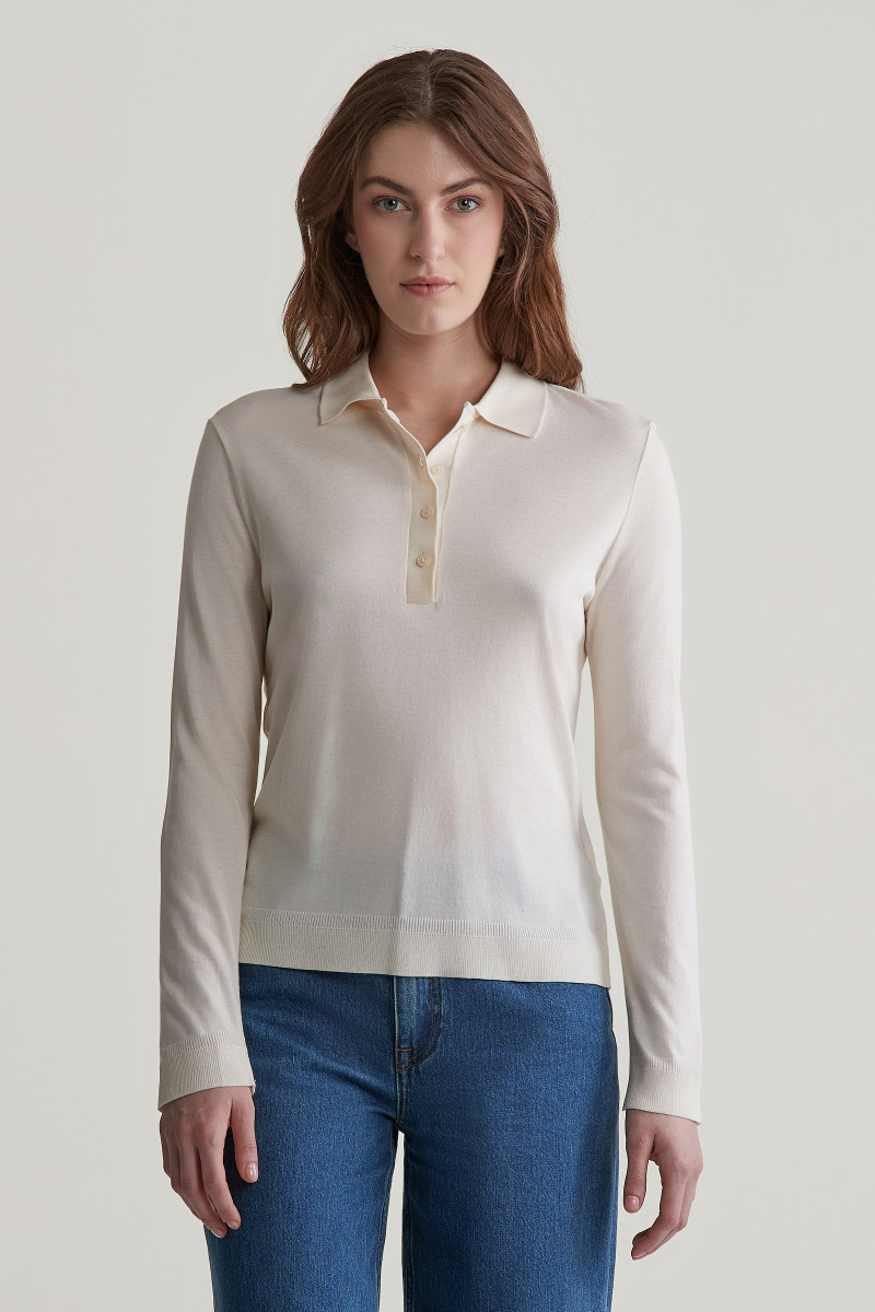 E-shop POLOKOŠILE GANT REG SEAMLESS LS POLO CREAM
