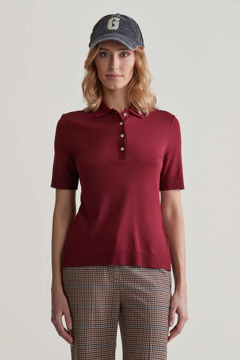 E-shop POLOKOŠILE GANT REG SEAMLESS SS POLO PLUMPED RED