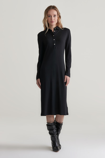 RUHA GANT SLIM LS WOOL JERSEY DRESS - Kép 1