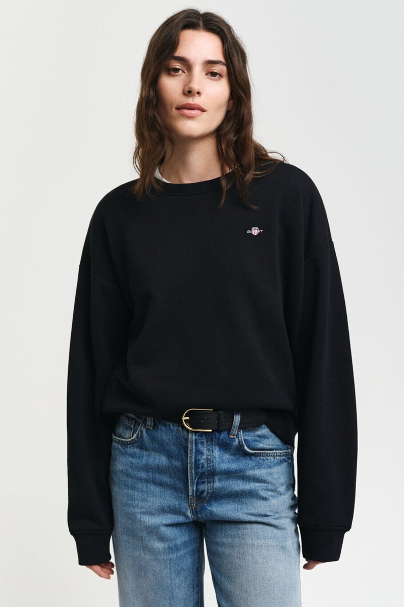 GANT Shield C-Neck Sweat Sweatshirt voor dames, evening blue, XL